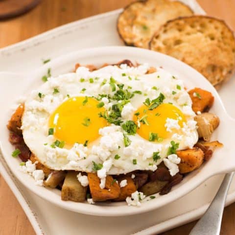 Maple Sweep Potato Bacon Hash